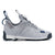 profile shot  / Approach / Lunar color features Light Grey colored hairy suede upper, gross grain webbing for laces. helastic heel detail, stretch mesh internal bootie, vintrage vibram hiking outsole and eva midsole.