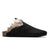 Side view / Bantha Artic Tunder is a Mule with faux fur lining.  - Black smooth nubuck cork midsole and vibram sheet rubber bottom.