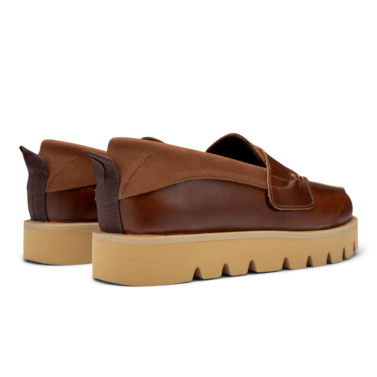 Garrison loafer in Sepia, side back view