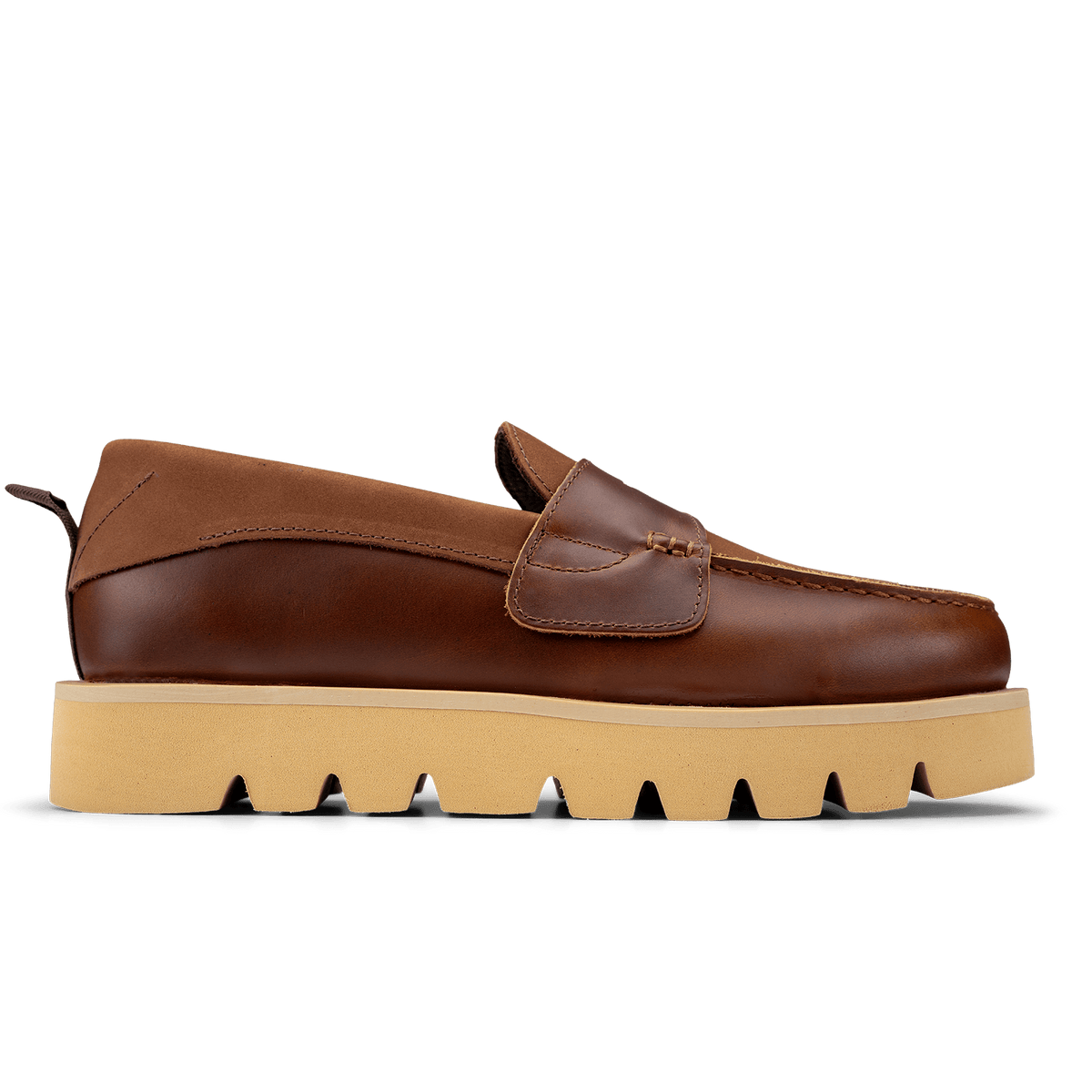 Garrison loafer in sepia, side profile