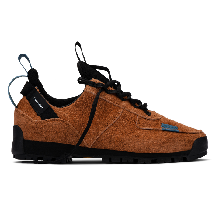 Approach / Auburn color features tabaco colored hairy suede upper, gross grain webbing for laces. helastic heel detail, stretch mesh internal bootie, vintrage vibram hiking outsole and eva midsole. 