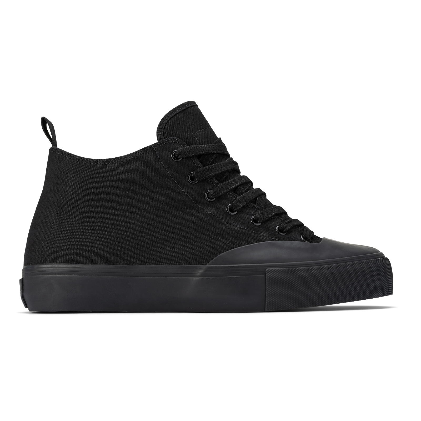 Black mid top shoe